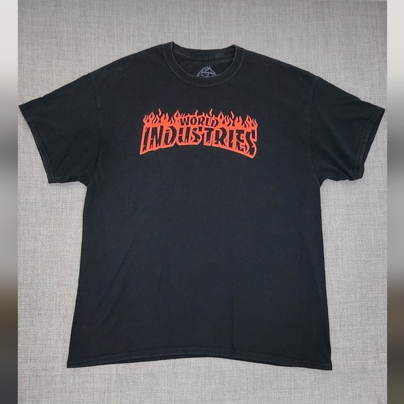 World Industries Other - World Industries Skateboard Black Spell Out Tee. 100% Cotton XL